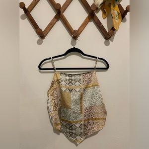 Pleione brand bandana top, tie in back size medium.